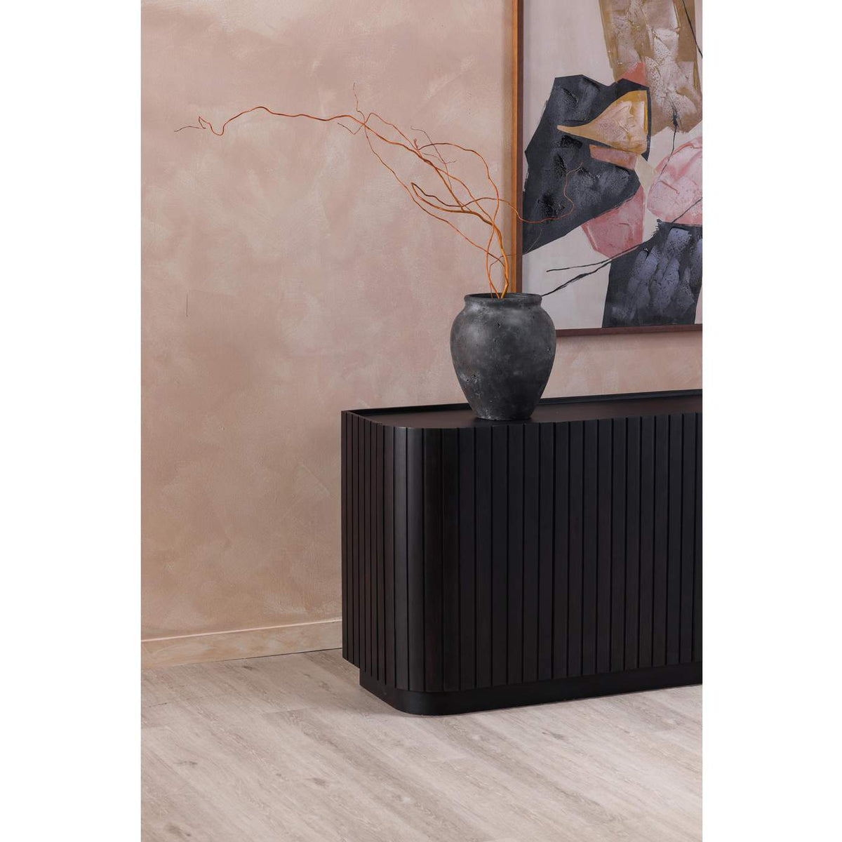 JD-1050-02 Povera 4 Door Sideboard Black