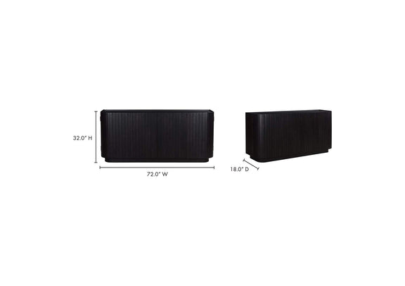 JD-1050-02 Povera 4 Door Sideboard Black
