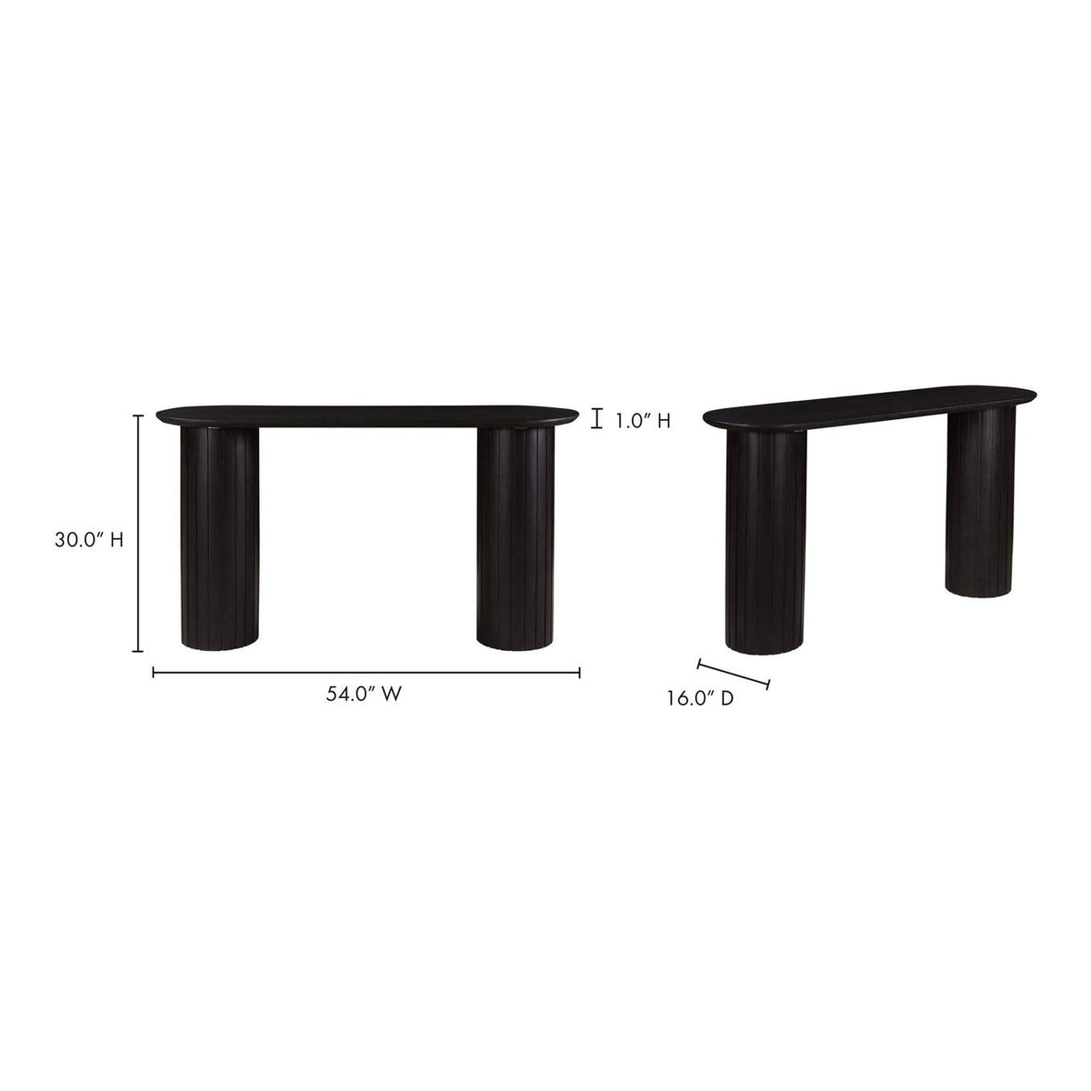 JD-1052-02-0 Povera Console Table Black