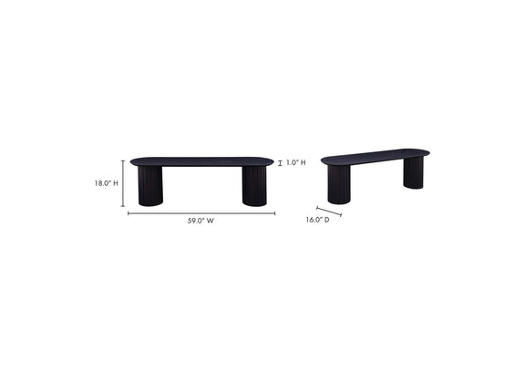 JD-1053-02-0 Povera Dining Bench Black