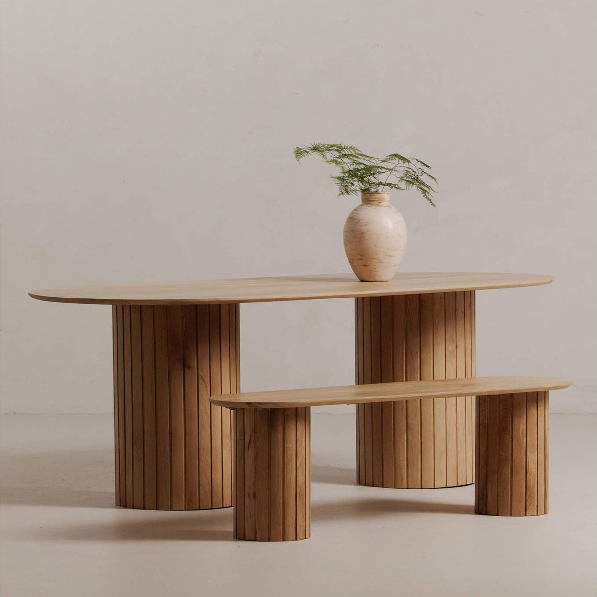 JD-1053-24-0 Povera Dining Bench Natural Oak