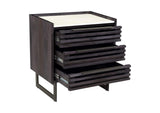 JD-1058-07-0 Paloma 3 Drawer Nightstand Charcoal Grey