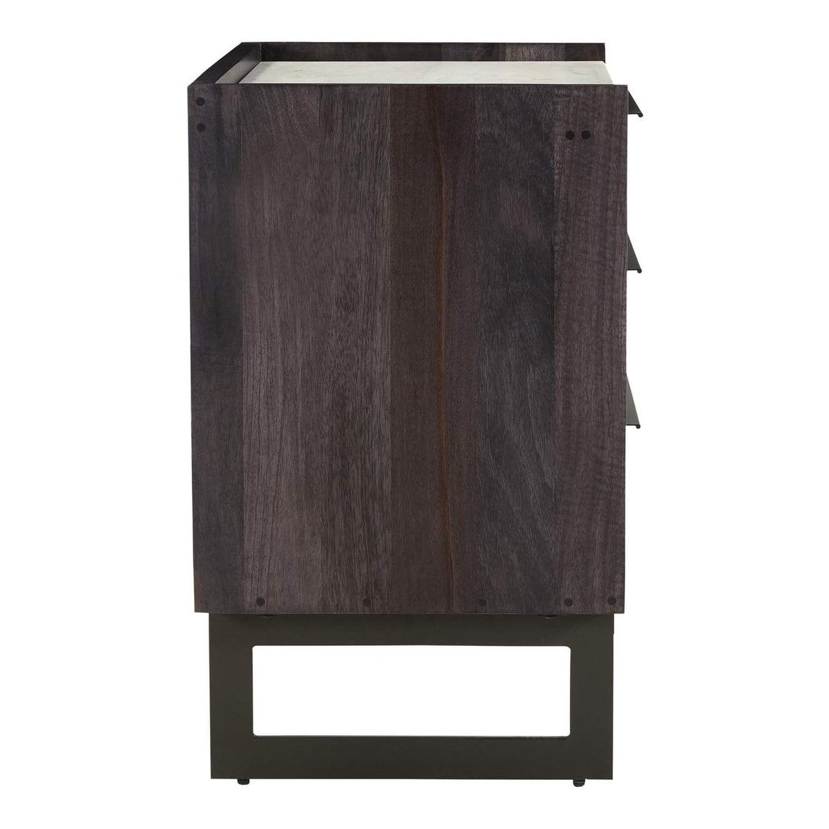 JD-1058-07-0 Paloma 3 Drawer Nightstand Charcoal Grey