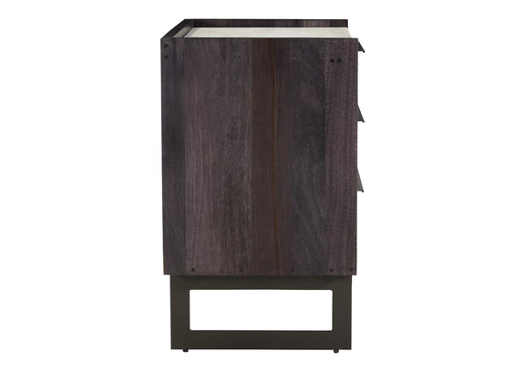 JD-1058-07-0 Paloma 3 Drawer Nightstand Charcoal Grey