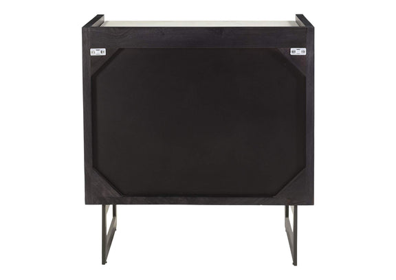 JD-1058-07-0 Paloma 3 Drawer Nightstand Charcoal Grey