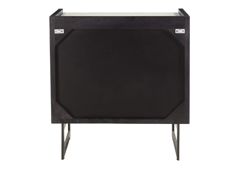 JD-1058-07-0 Paloma 3 Drawer Nightstand Charcoal Grey