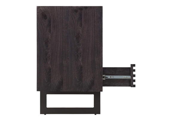 JD-1058-07-0 Paloma 3 Drawer Nightstand Charcoal Grey
