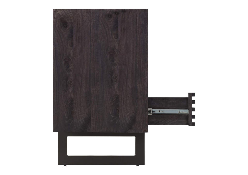 JD-1058-07-0 Paloma 3 Drawer Nightstand Charcoal Grey