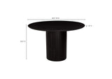 JD-1059-02-0 Povera Round Dining Table Black