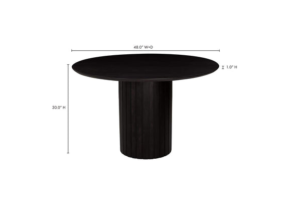 JD-1059-02-0 Povera Round Dining Table Black
