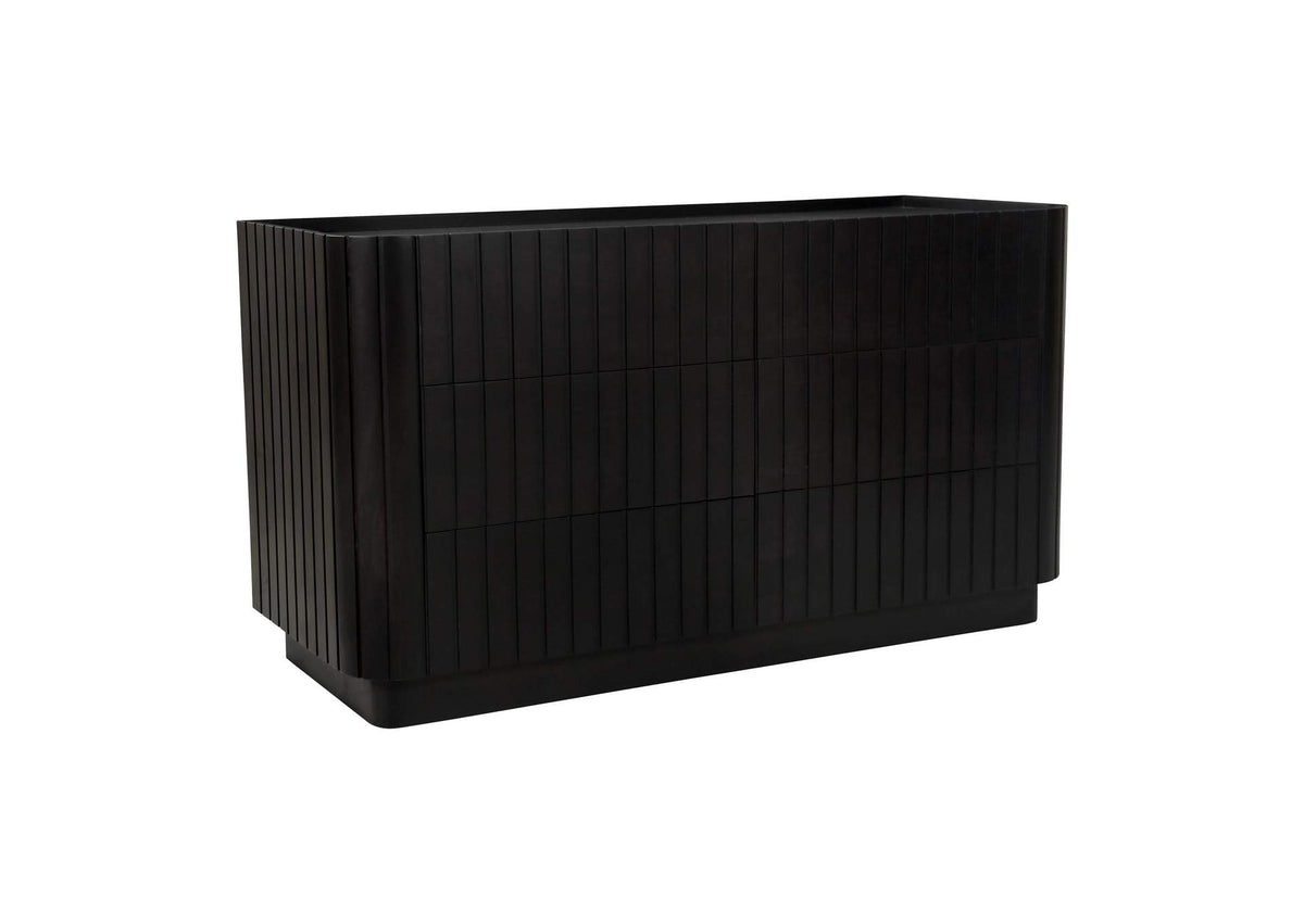 JD-1062-02 Povera 6 Drawer Dresser Black