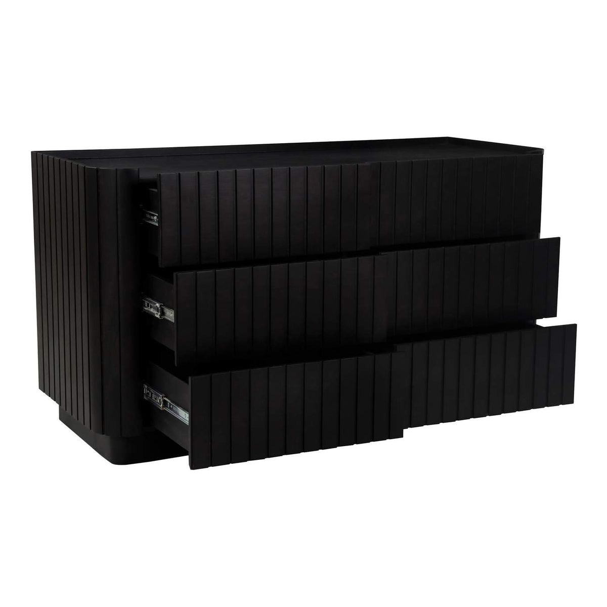 JD-1062-02 Povera 6 Drawer Dresser Black