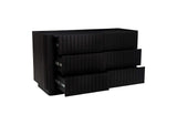JD-1062-02 Povera 6 Drawer Dresser Black