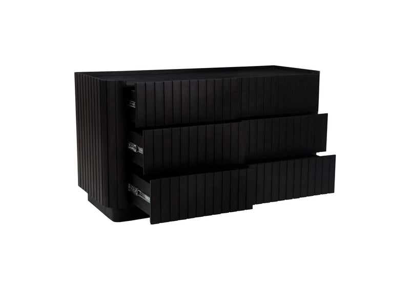 JD-1062-02 Povera 6 Drawer Dresser Black