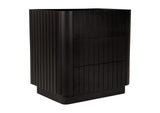 JD-1063-02 Povera 3 Drawer Nightstand Black