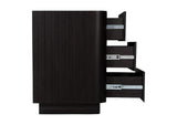 JD-1063-02 Povera 3 Drawer Nightstand Black