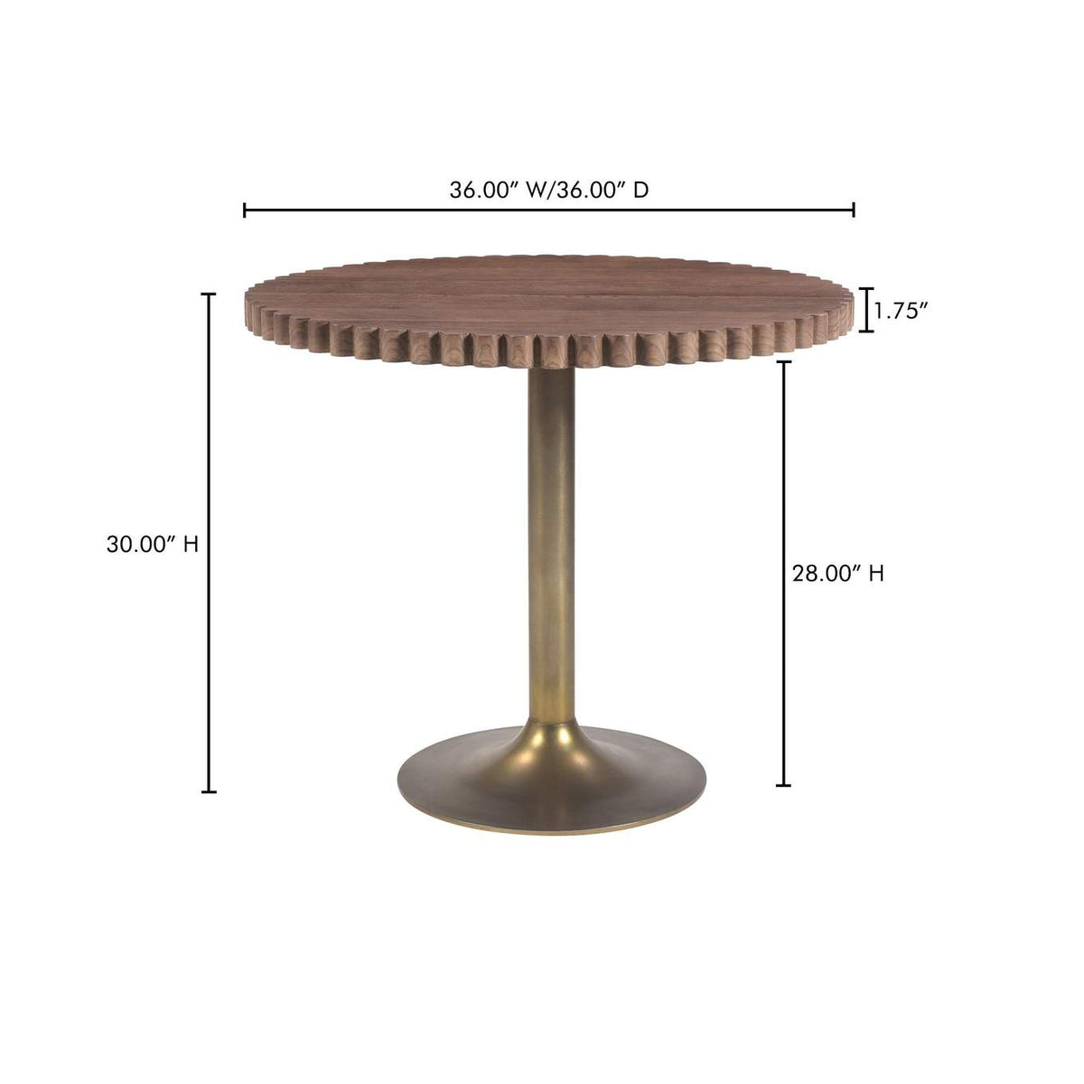 JD-1066-03-0 Nomi Cafe Table Brown