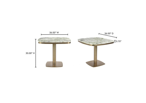 JD-1067-16-0 Celeste Cafe Table Green Onyx Marble
