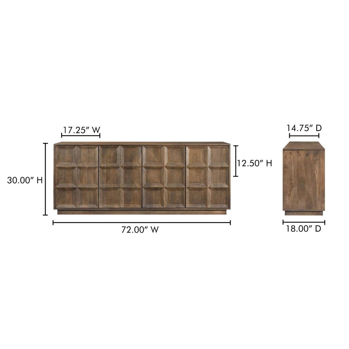 JD-1071-03 Bowen Sideboard Deep Brown