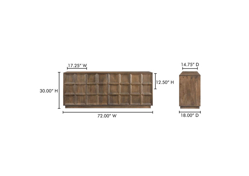 JD-1071-03 Bowen Sideboard Deep Brown