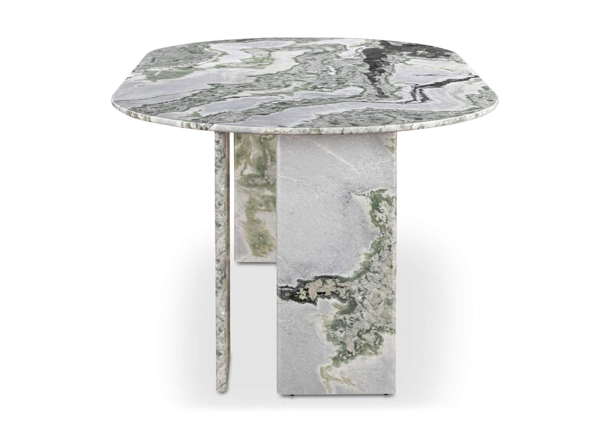 JD-1075-16-0 Celia Oval Dining Table Green Onyx Marble