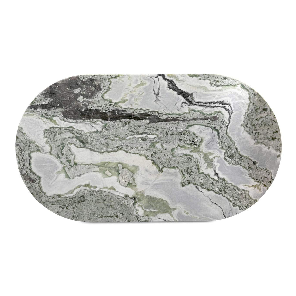 JD-1075-16-0 Celia Oval Dining Table Green Onyx Marble