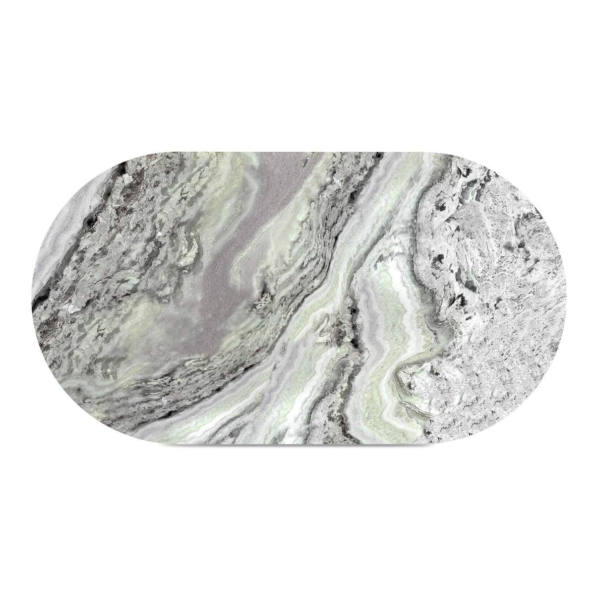 JD-1075-16-0 Celia Oval Dining Table Green Onyx Marble