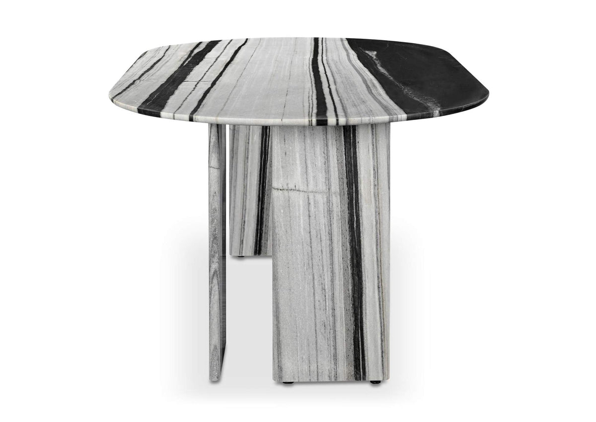 JD-1075-37-0 Celia Oval Dining Table Panda Marble