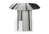 JD-1075-37-0 Celia Oval Dining Table Panda Marble