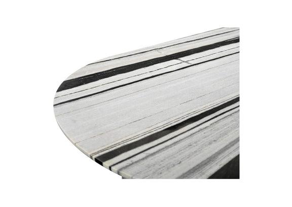 JD-1075-37-0 Celia Oval Dining Table Panda Marble