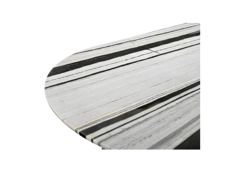 JD-1075-37-0 Celia Oval Dining Table Panda Marble