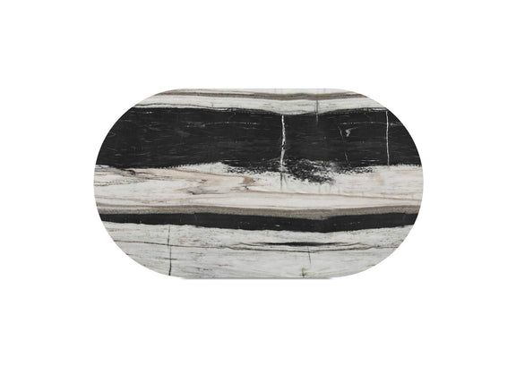 JD-1075-37-0 Celia Oval Dining Table Panda Marble