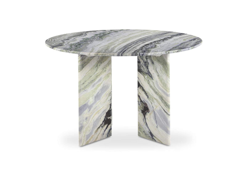 JD-1076-16-0 Celia Round Dining Table Green Onyx Marble
