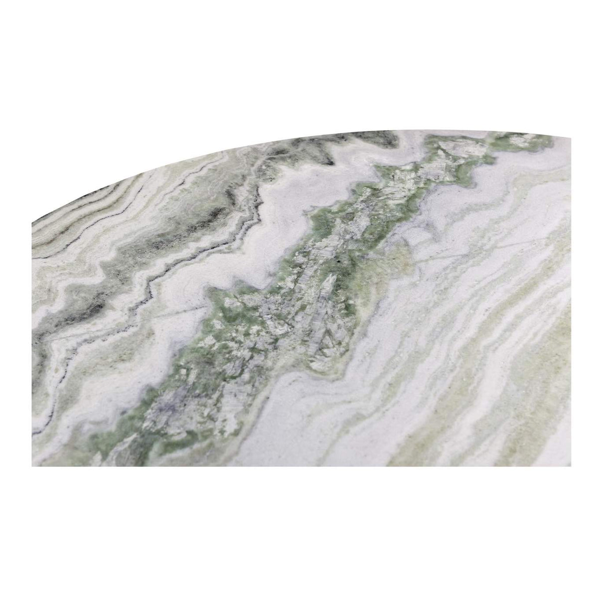 JD-1076-16-0 Celia Round Dining Table Green Onyx Marble