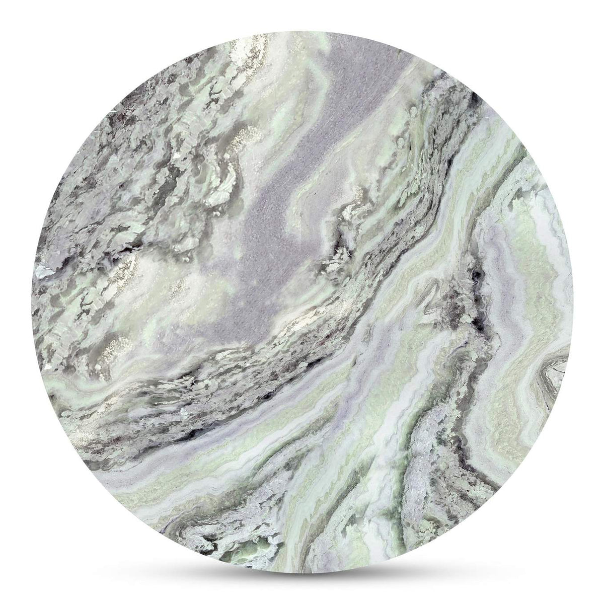 JD-1076-16-0 Celia Round Dining Table Green Onyx Marble