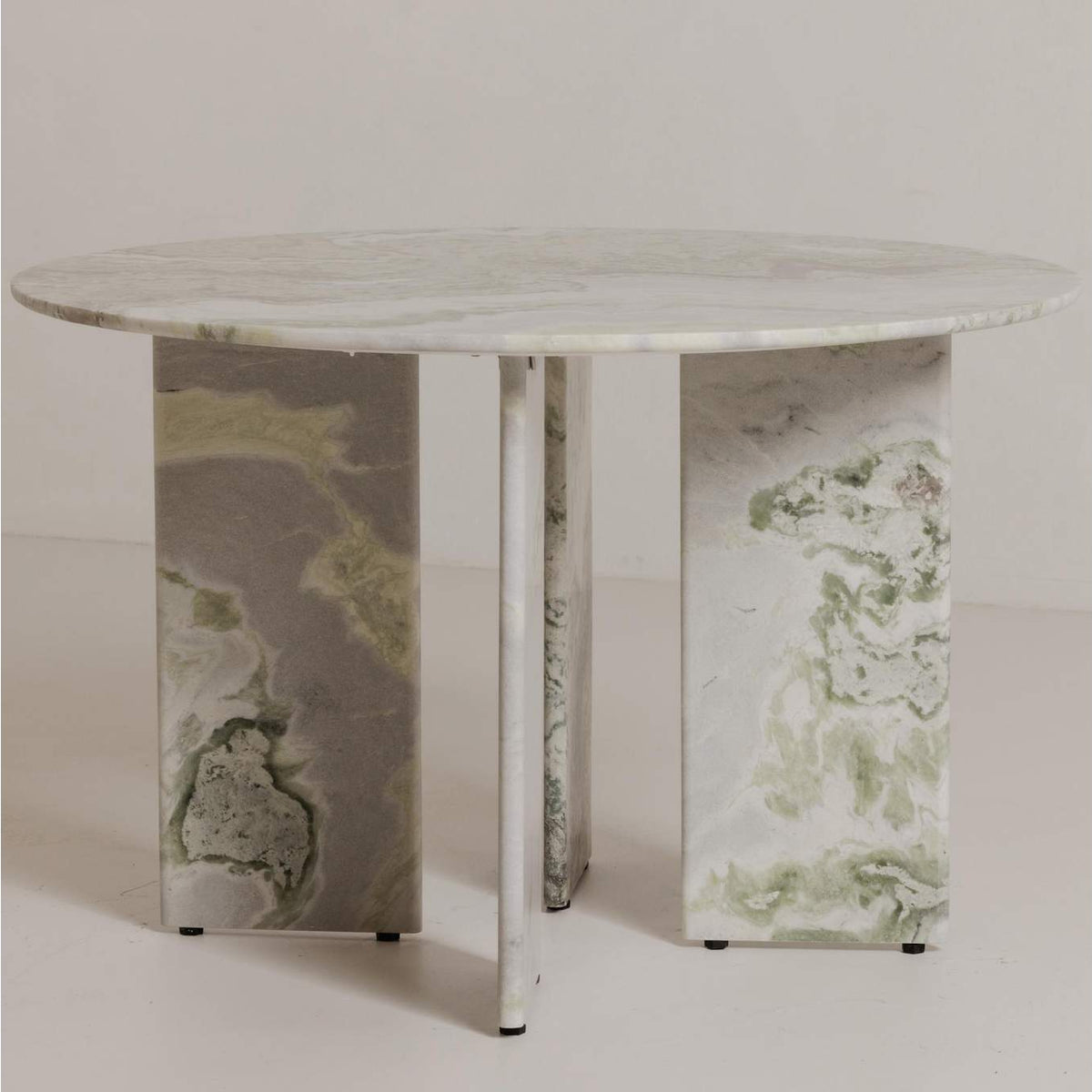 JD-1076-16-0 Celia Round Dining Table Green Onyx Marble