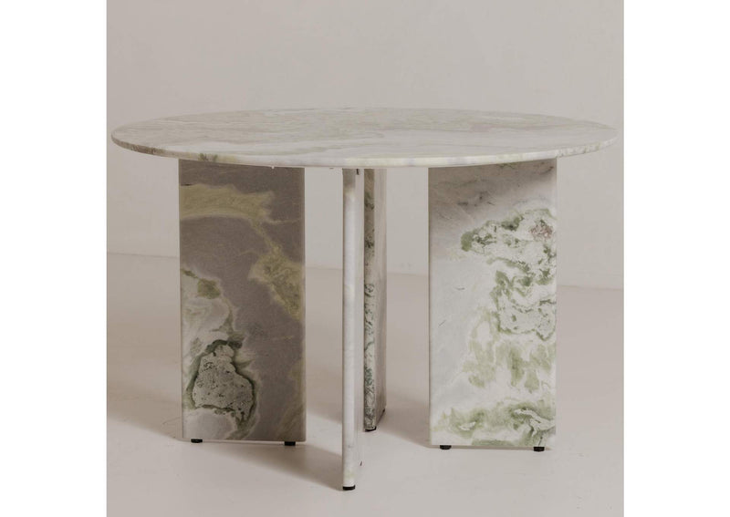 JD-1076-16-0 Celia Round Dining Table Green Onyx Marble