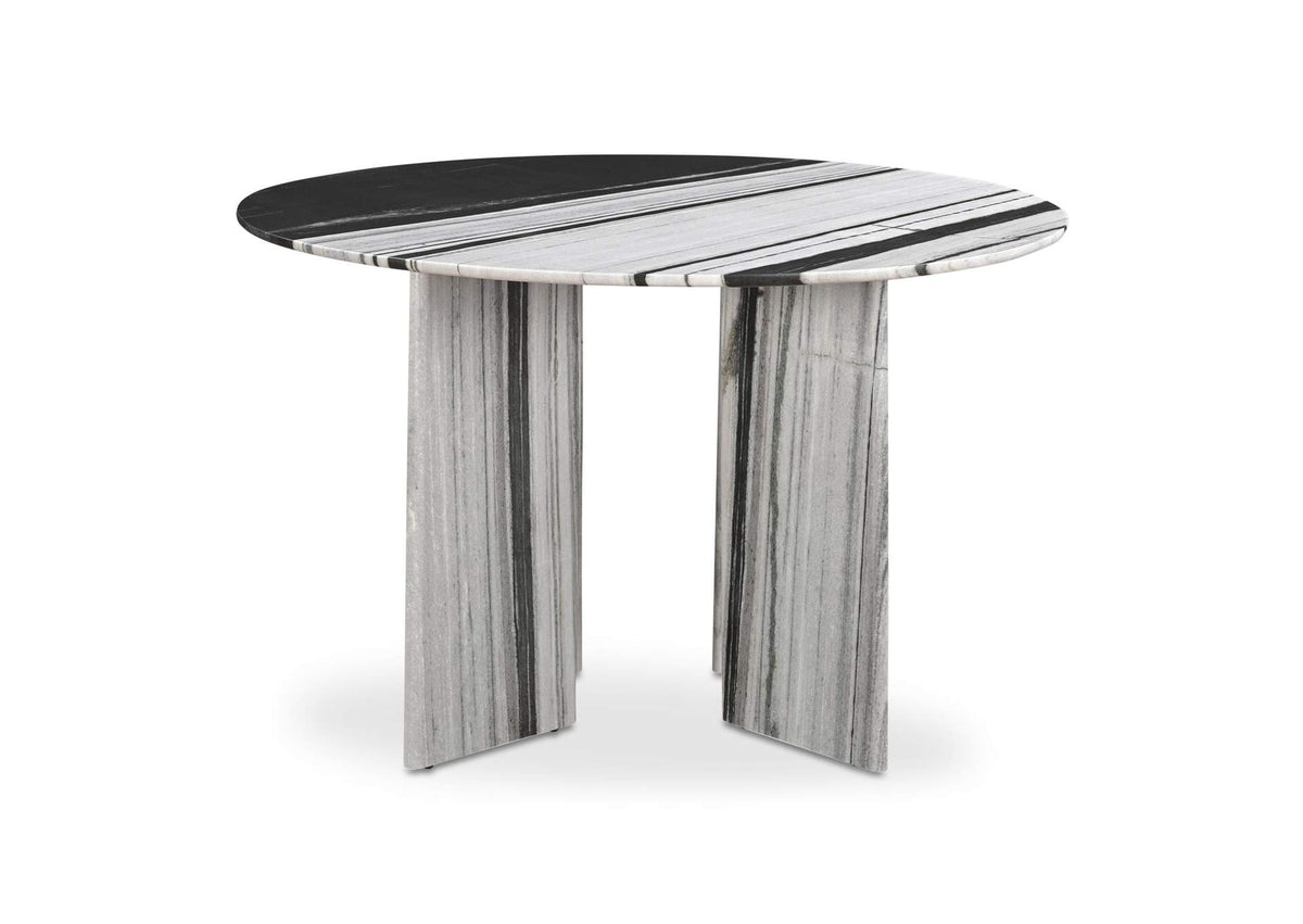 JD-1076-37-0 Celia Round Dining Table Panda Marble