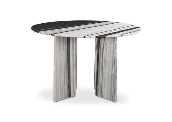 JD-1076-37-0 Celia Round Dining Table Panda Marble