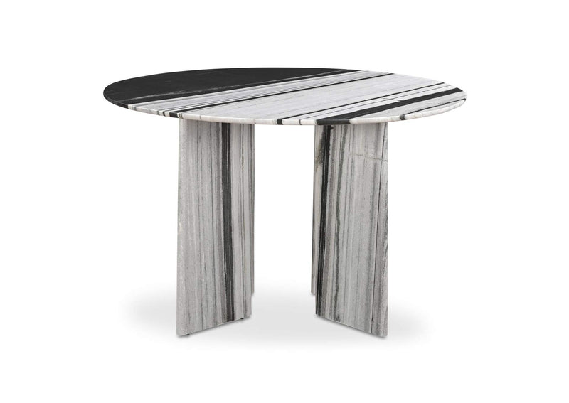 JD-1076-37-0 Celia Round Dining Table Panda Marble