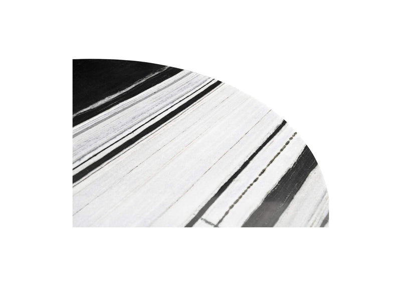 JD-1076-37-0 Celia Round Dining Table Panda Marble