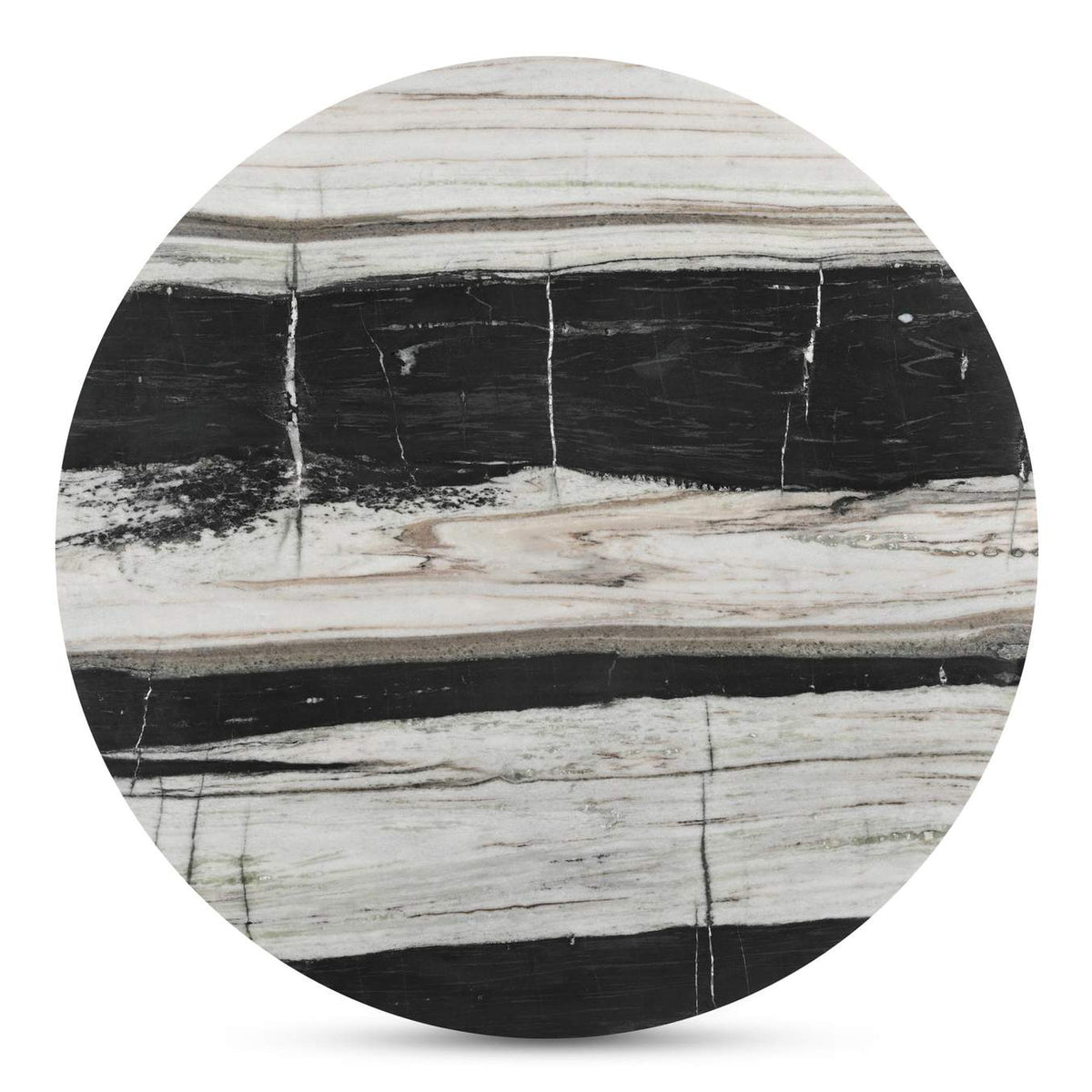 JD-1076-37-0 Celia Round Dining Table Panda Marble