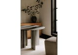 JD-1076-37-0 Celia Round Dining Table Panda Marble