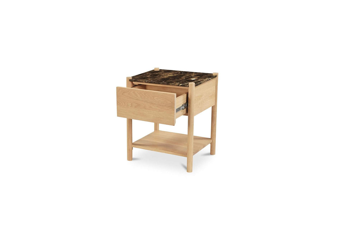 JD-1104-20 Elio Nightstand Dark Emperador Marble
