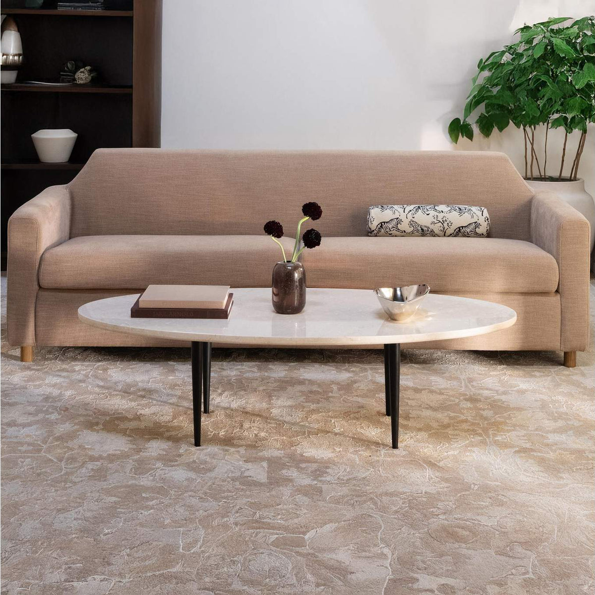 JD-1111-34-0 Winona Coffee Table Botticino Beige Marble