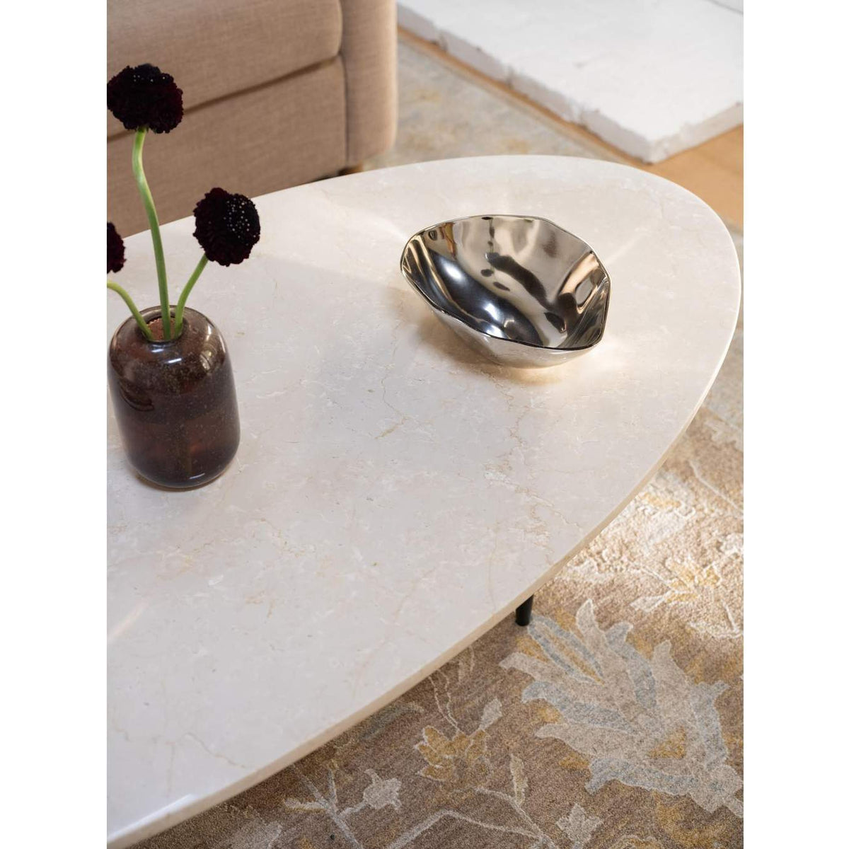 JD-1111-34-0 Winona Coffee Table Botticino Beige Marble