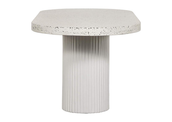 JK-1001-29-0 Lyon Outdoor Dining Table White Terrazzo