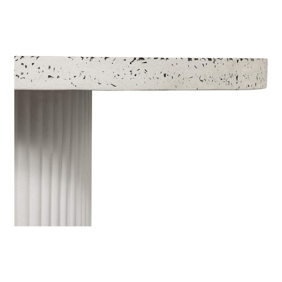JK-1001-29-0 Lyon Outdoor Dining Table White Terrazzo