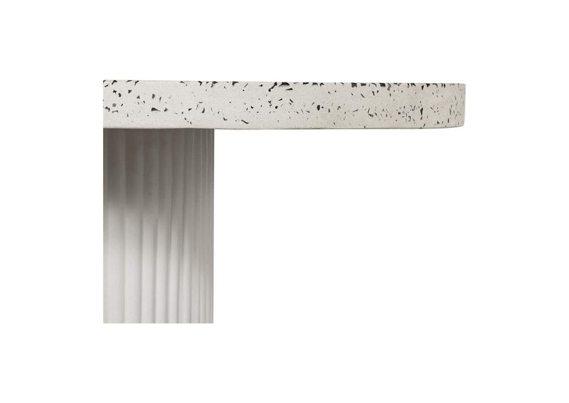 JK-1001-29-0 Lyon Outdoor Dining Table White Terrazzo