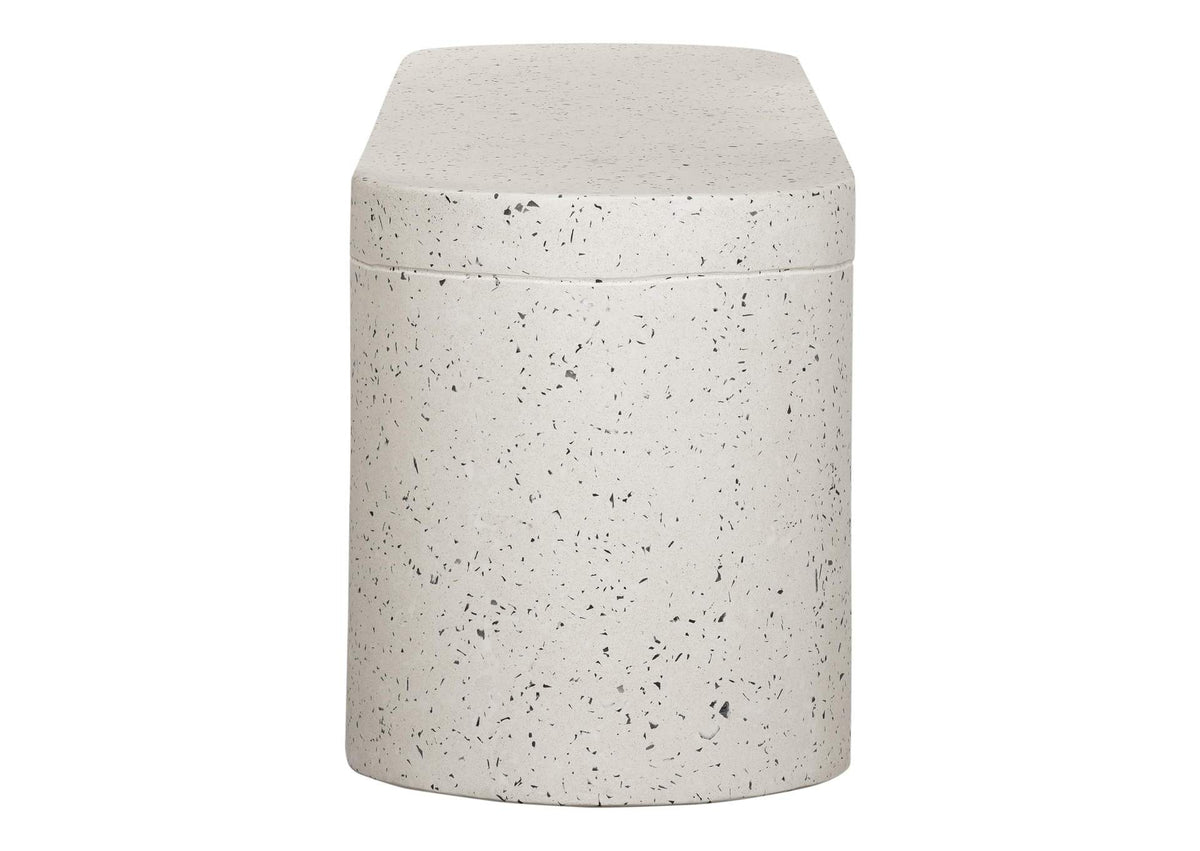 JK-1002-29 Lyon Outdoor Bench White Terrazzo